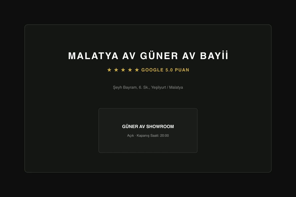 Malatya Av Güner Av Bayii